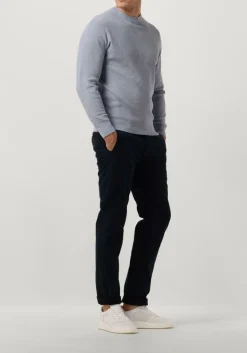 lichtblauwe profuomo trui structure crew neck