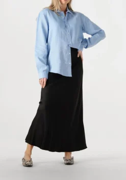 lichtblauwe resort finest blouses shirt 100% linen