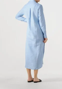 lichtblauwe resort finest maxi jurk shirt dress