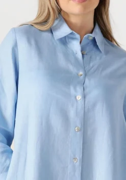 lichtblauwe resort finest maxi jurk shirt dress