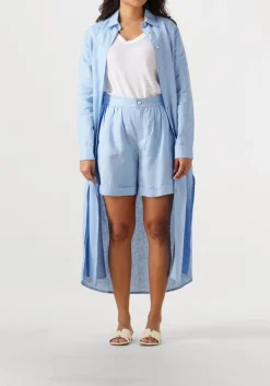 lichtblauwe resort finest maxi jurk shirt dress