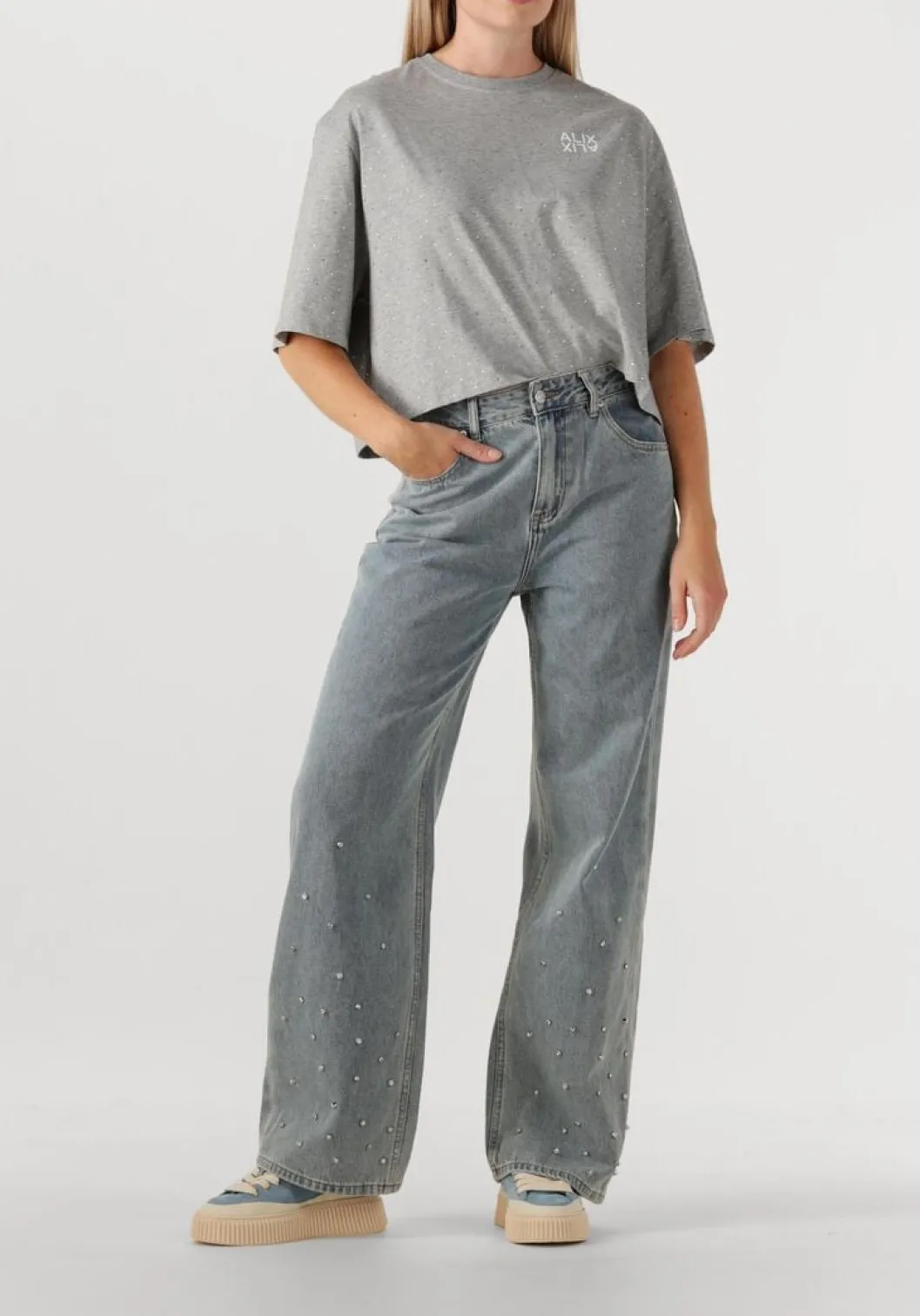 lichtblauwe rhun lage sneakers 3250 treble