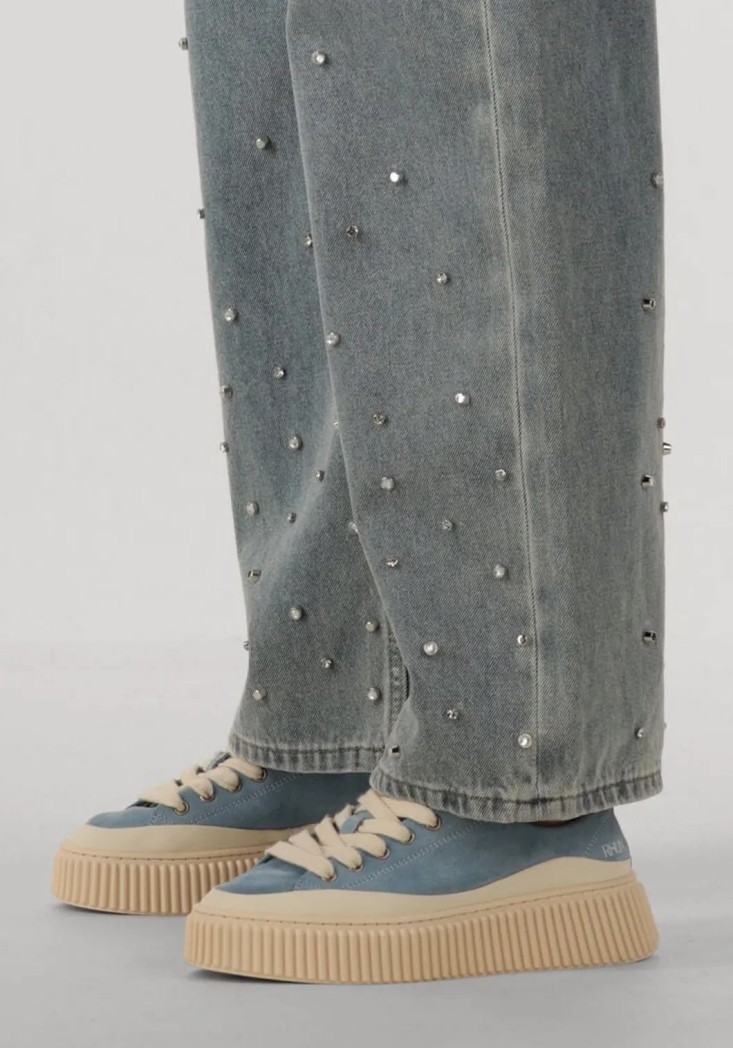 lichtblauwe rhun lage sneakers 3250 treble