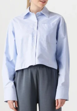 lichtblauwe second female blouses baulo cropped shirt