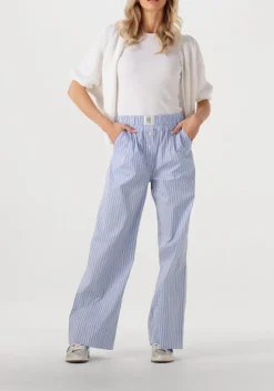 lichtblauwe second female wijde broek tenby trousers