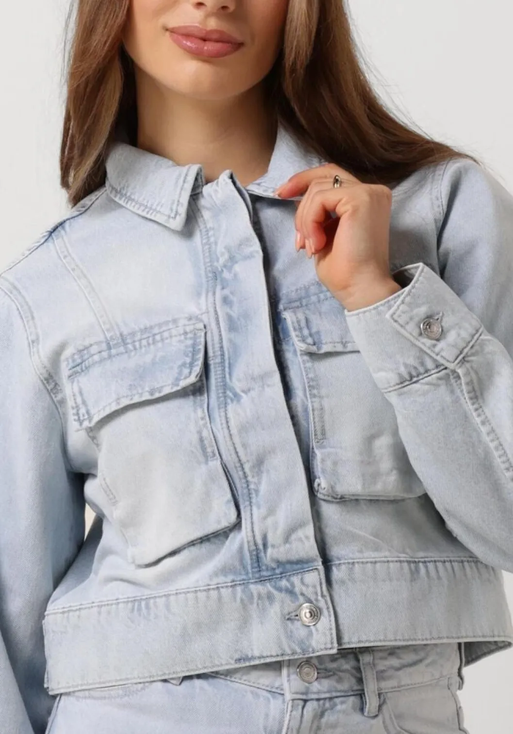 lichtblauwe second female spijkerjas fira jacket