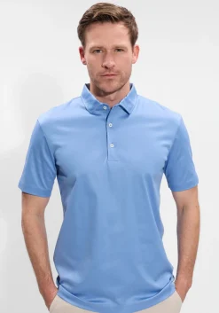 lichtblauwe valenza polo supima polo schiller collar s/s