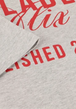 lichtgrijze alix the label t-shirt ladies knitted the label t-shirt