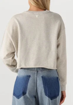 lichtgrijze alix the label trui ladies knitted soft sweater