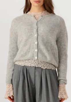 lichtgrijze american vintage vest vitow cardigan