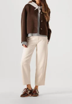 lichtgrijze closed trui v neck cardigan