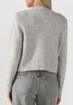 lichtgrijze dante6 vest fawn sequin cardigan