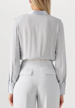 lichtgrijze elisabetta franchi blouses body shirt