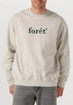 lichtgrijze forét sweater boat sweatshirt
