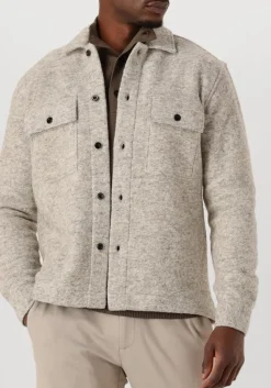 lichtgrijze genti overshirt eagle relaxed fit