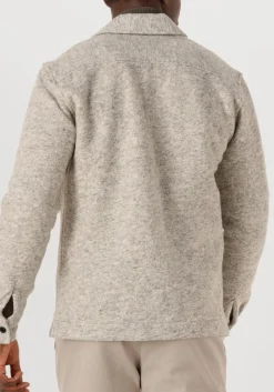 lichtgrijze genti overshirt eagle relaxed fit