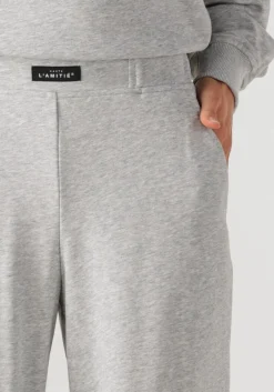 lichtgrijze haute l'amitié wijde broek mini curve loose tall pant