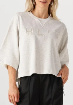 lichtgrijze haute l'amitié top hlt ss logo sweat
