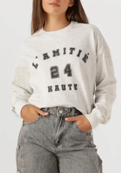lichtgrijze haute l'amitié trui college curve sweat