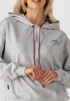 lichtgrijze haute l'amitié sweater mini curve hoodie sweat