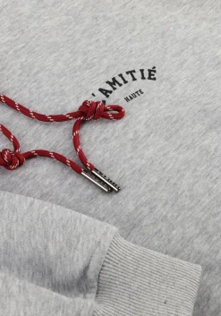 lichtgrijze haute l'amitié sweater mini curve hoodie sweat