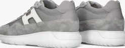 lichtgrijze hogan lage sneakers interactive3 allacciato pelle