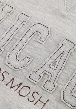 lichtgrijze mos mosh sweater mmrenzi o-ls sweatshirt