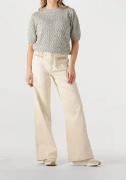 lichtgrijze mos mosh t-shirt mmkarin marisol ss linen knit