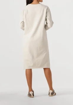 lichtgrijze penn & ink midi jurk dress print