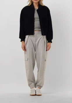 lichtgrijze rosemunde top babette silk t-shirt lace