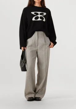 lichtgrijze second female pantalon jun trousers