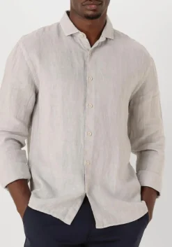 lichtgrijze the goodpeople casual overhemd soho