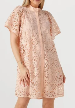 lichtroze bruuns bazaar midi jurk philly dress