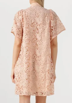 lichtroze bruuns bazaar midi jurk philly dress