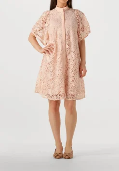 lichtroze bruuns bazaar midi jurk philly dress