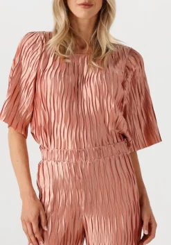 lichtroze dante6 blouses lelia plisse top