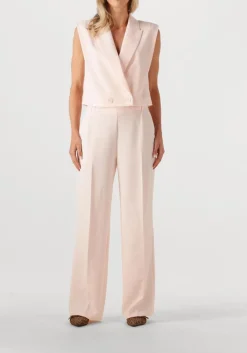 lichtroze dante6 wijde broek fabri elasticated wide leg pants