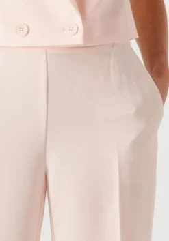 lichtroze dante6 wijde broek fabri elasticated wide leg pants