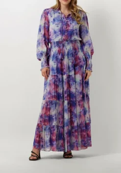 lila janice maxi jurk walter print