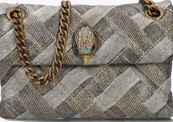 metallic kurt geiger london schoudertas mini kensington soft bag
