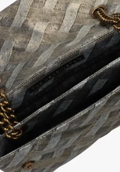 metallic kurt geiger london schoudertas large kensington soft