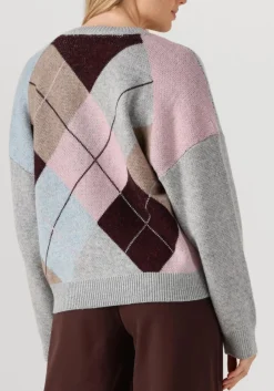 multi co'couture trui maja check v neck