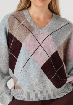 multi co'couture trui maja check v neck