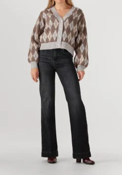 multi co'couture trui row check cardigan