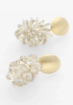 multi lott. gioielli oorbellen thick oval crystal sequins