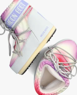 multi moon boot snowboots icon low tie dye