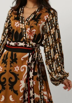 multi summum maxi jurk dress print long mix