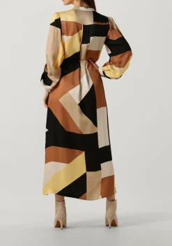 multi summum midi jurk dress graphic lines