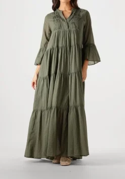 olijf devotion maxi jurk ocean