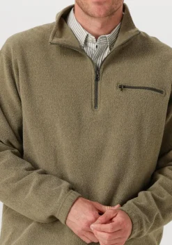 olijf forét trui elm half zip sweatshirt